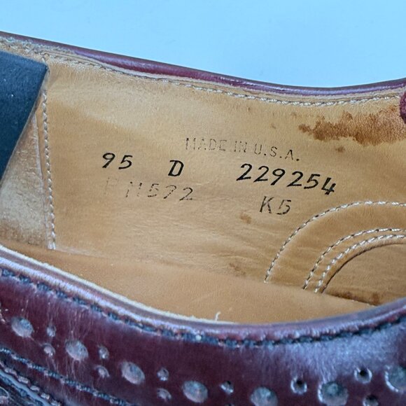 Vintage Cole Haan Oxford Brogue Dress Shoes Wingtip Burgundy Leather SIze 9.5D - Picture 14 of 14